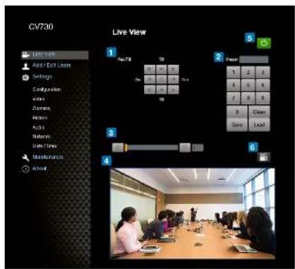 CV730 Live View 1 2 3 4 5 6 Live View Add / Edit Links Settings Configuration View Dimensions Properties ACUs Networks Order Times Sharetime Actual