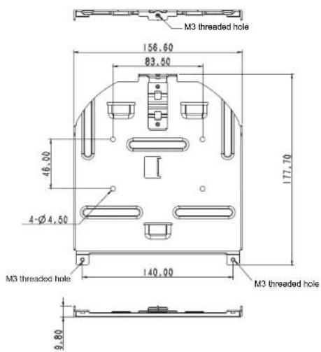 M3 threaded hole 156.60 83.50 46.00 177.70 4-Ø4.50 140.00 M3 threaded hole 9.80 M3 threaded hole