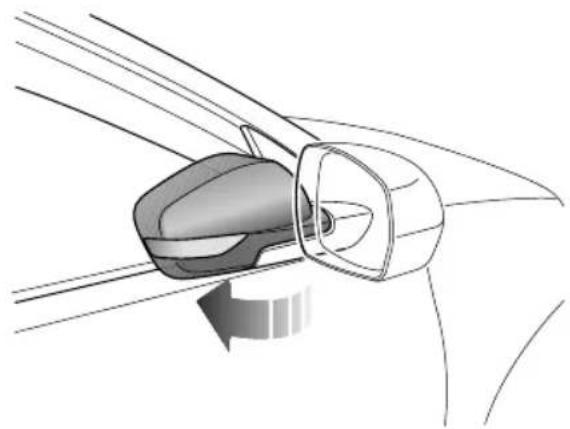 Diagram of a car's wheel and steering wheel assembly with directional arrow (no text or labels)