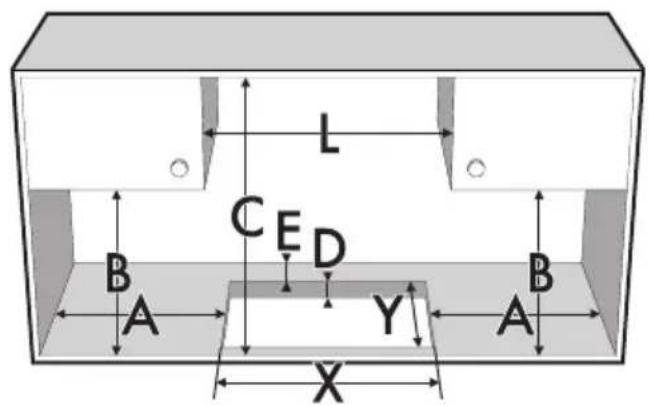 SMEG SIM3643D - Indbygningsdimensioner - 2