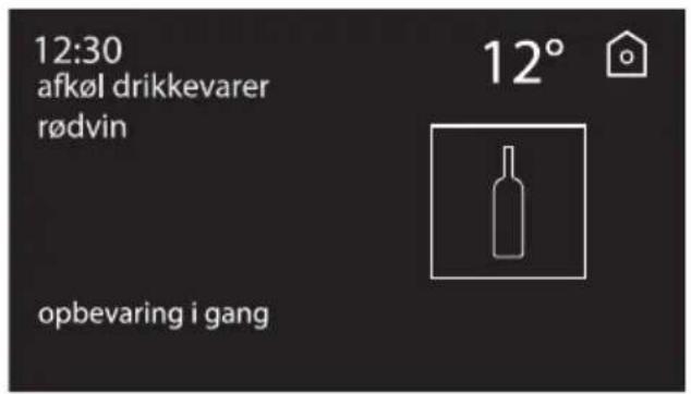 12:30 afkøl drikkevarer rødvin 12° opbevaring i gang