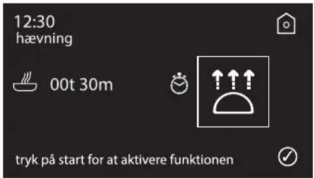 12:30 hævning 00t 30m tryk på start for at aktivere funktionen