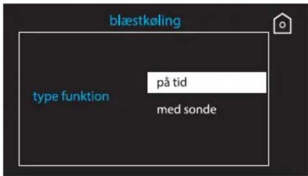 blæstkøling type funktion på tid med sonde