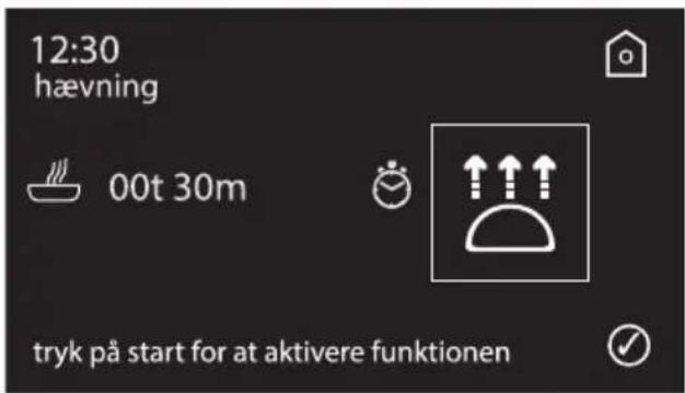 12:30 hævning 00t 30m tryk på start for at aktivere funktionen