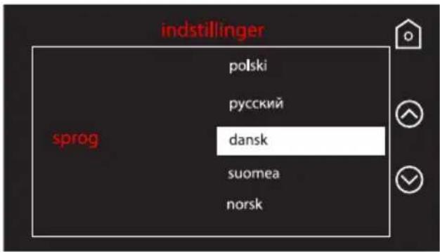 indstillinger polski русский dansk suomea norsk