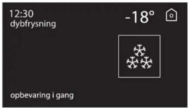 12:30 dybfrysning -18° opbevaring i gang