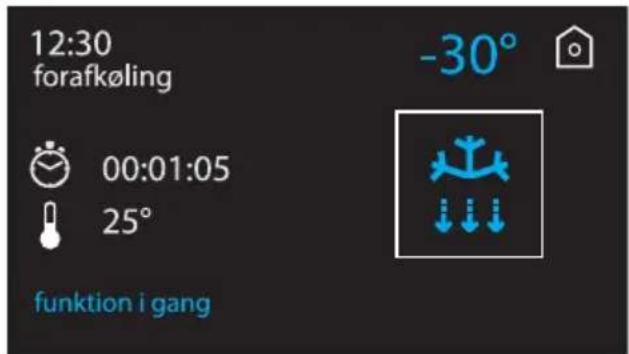 12:30 forafkøling 00:01:05 25° -30° funktion i gang