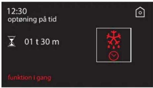 12:30 optøning på tid 01 t 30 m funktion i gang