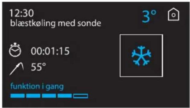 12:30 blæstkøling med sonde 00:01:15 55° funktion i gang 3°