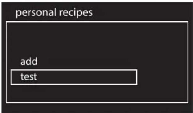 personal recipes add test