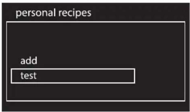 personal recipes add test