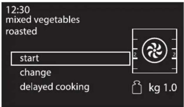 12:30 mixed vegetables roasted start change delayed cooking kg 1.0
