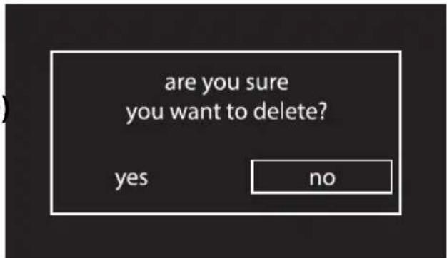 are you sure you want to delete? yes no