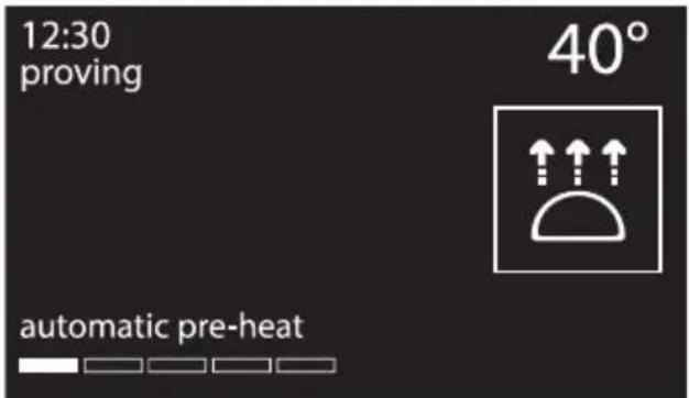 12:30 proving 40° automatic pre-heat