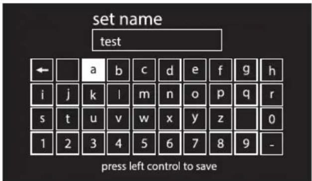 set name test ← a b c d e f g h i j k l m n o p q r s t u v w x y z 0 1 2 3 4 5 6 7 8 9 -