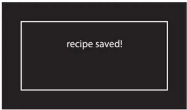 recipe saved!