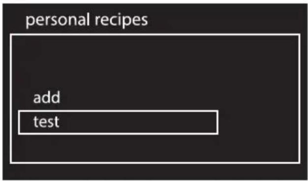 personal recipes add test