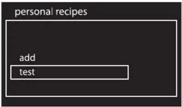 personal recipes add test