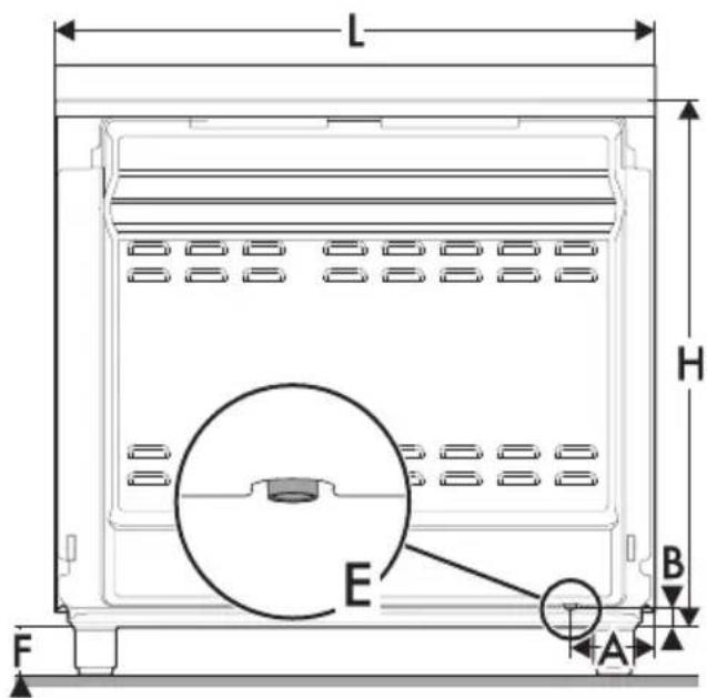 SMEG SSK92IMX8 - Apparatets dimensioner: Område til eltilslutning (mm) - 1