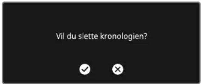 Vil du slette kronologien?