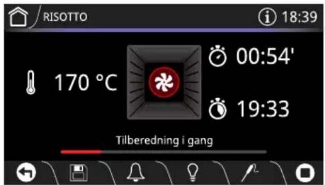 RISOTTO 18:39 170 °C 00:54' 19:33 Tilberedning i gang