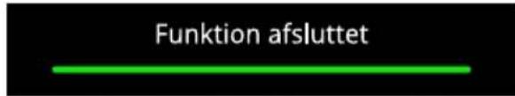 Funktion afsluttet