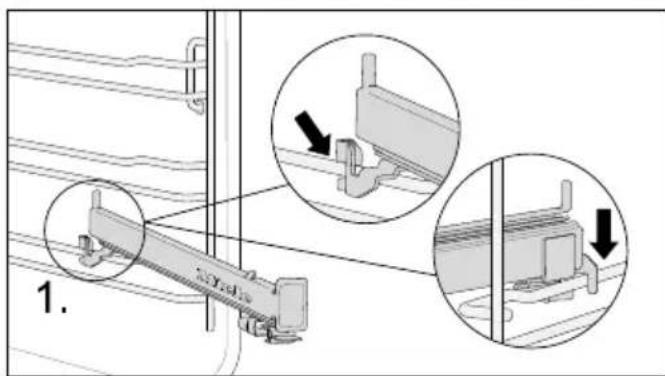 MIELE H 7162 BP - Montering af FlexiClip-udtrækkene - 1