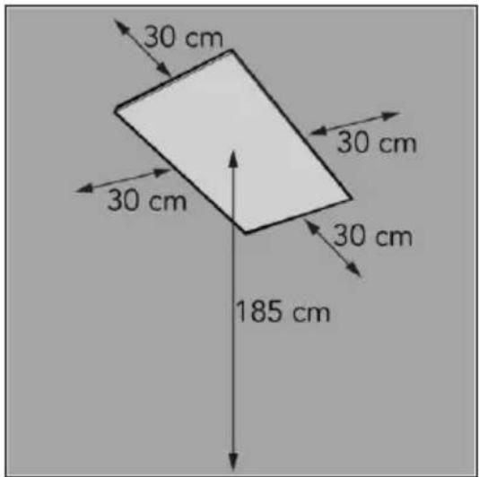 30 cm 30 cm 30 cm 30 cm 185 cm