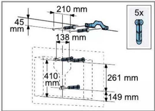 210 mm 45 mm 138 mm 410 mm 261 mm 149 mm 5x