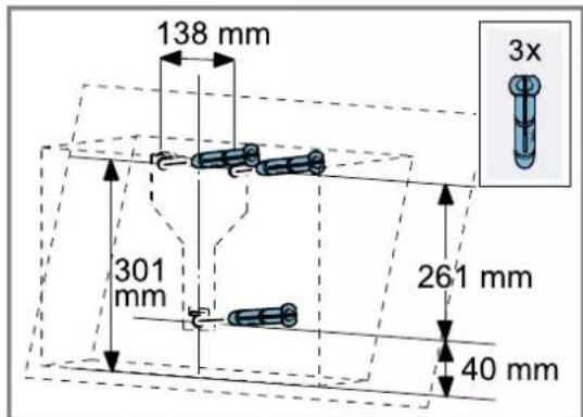 138 mm 301 mm 261 mm 40 mm 3x
