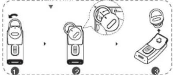 HUAWEI TalkBand B6 - Cómo extraer y reemplazar el gancho del auricular - 1