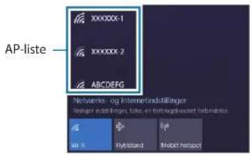 AP-liste XXXXXXXX-1 XXXXXXXX-2 ABCDEFG Networks og Internetindstillinger Ringsger indstillinger, flaks en fortifugabwaret forbindelse Wt 5 Hyststand Mobelt helspot
