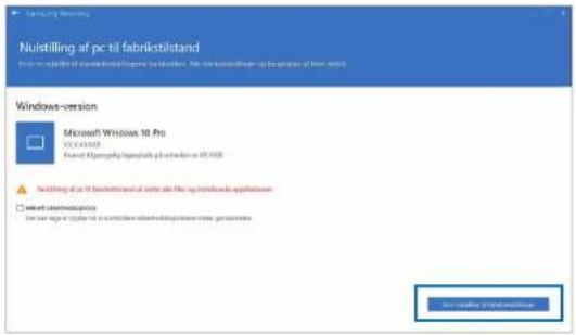 Nulstilling af pc til fabrikstilstand Windows-version Microsoft Windows 10 Pro VOLKANSER Event: Epigemally Impactable pt winder or PC XGB Nulstilling af til fabrikstilstand af pets til til up infiskade application Select desktopization Get the right of your tool to complete after adding software nam…
