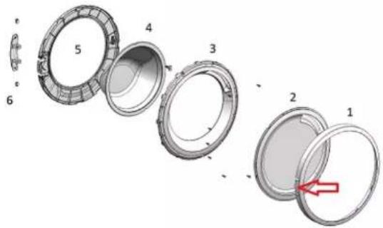 SIEMENS WM12US61ES - Desmontar los componentes de la puerta - 1