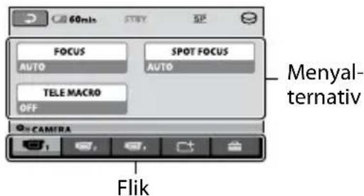 SONY DCR-SR46E - Använda menyn OPTION MENU - 1