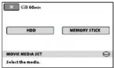 SONY DCR-SR46E - Peka på (HOME) → fliken (MANAGE MEDIA) på skärmen. - 2