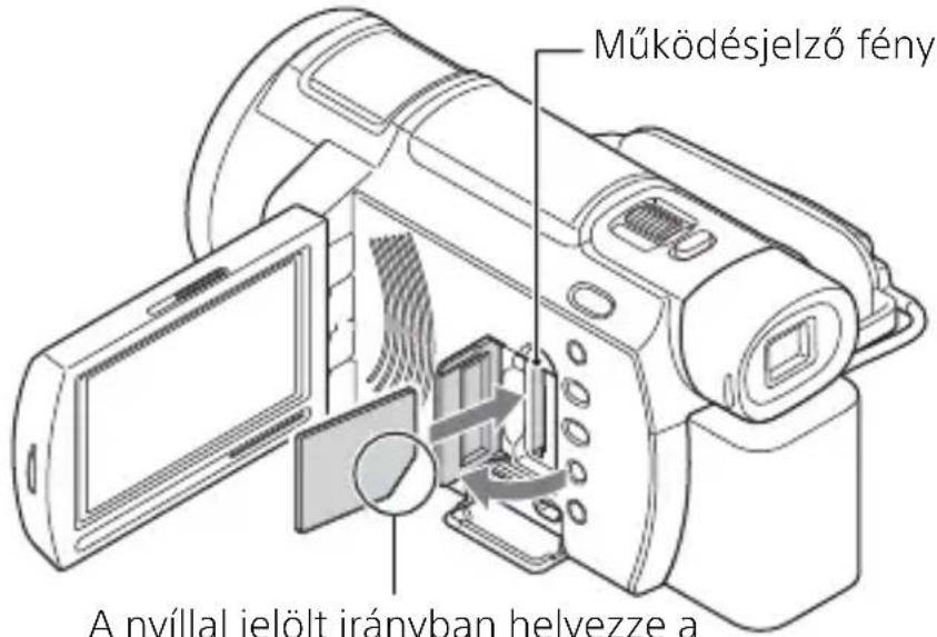 Működésjelző fény A nyíllal jelölt irányban helyezze a