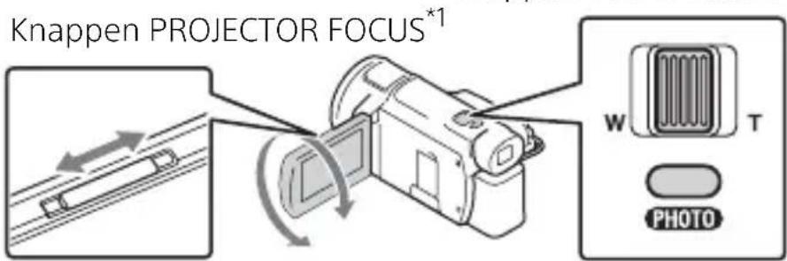 SONY FDR-AXP35 - Visning af billeder med den indbyggede projektor (FDR-AXP33/AXP35) - 1