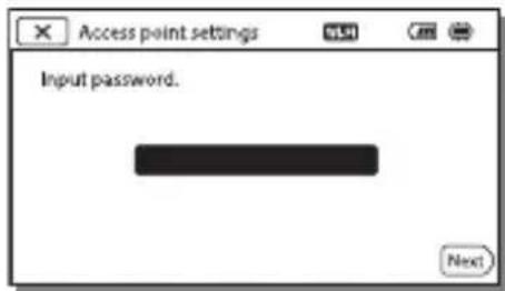 SONY FDR-AXP35 - Hvis du kender SSID'en og adgangskoden til dit trådløse adgangspunkt - 1