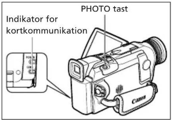 PHOTO tast Indicator for kortkommunikation Canon