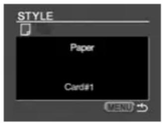 STYLE Paper Card#1 MENU