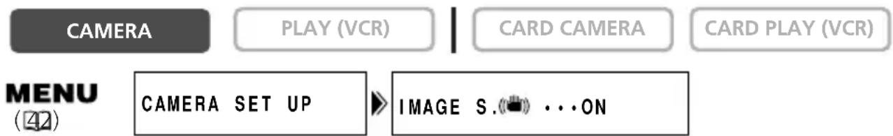 CAMERA PLAY (VCR) CARD CAMERA CARD PLAY (VCR) MENU (42) CAMERA SET UP IMAGE S. (OK) ... ON