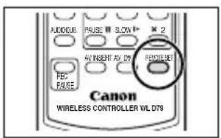 AUDIO PAUSE SLOW 2 AV INSERT AV_DY FEC FAUSE FECICER1 Canon WIRELESS CONTROLLER VLD70