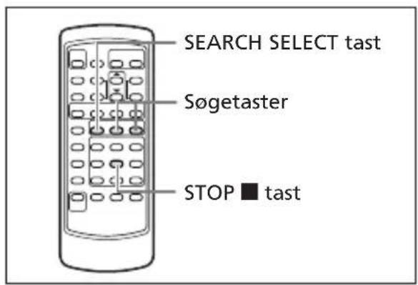 SEARCH SELECT tast Søgetaster STOP ■ tast
