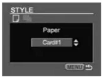 STYLE Paper Card#1 MENU