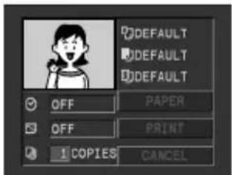 DEFAULT DEFAULT DEFAULT OFF PAPER OFF PRINT 1 COPIES CANCEL