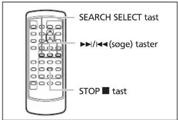 SEARCH SELECT tast ►►/◄►(søge) taster STOP ■ tast