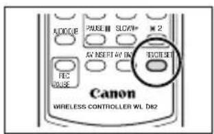 AUDIO PULSE 35 SLOV1* 2 AV INSERT AV D42 SUCSET FEC CULSE Canon WIRELESS CONTROLLER WL D42