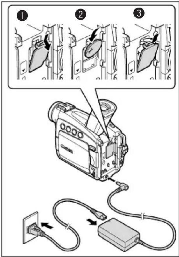 CANON MV730i - Montering af backup-batteriet - 2