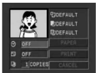 DEFAULT DEFAULT DEFAULT OFF PAPER OFF PRINT 1 COPIES CANCEL